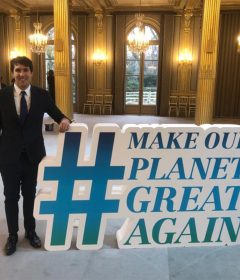 Alum Jesus Contreras Ocaña attends Make Our Planet Great Again event