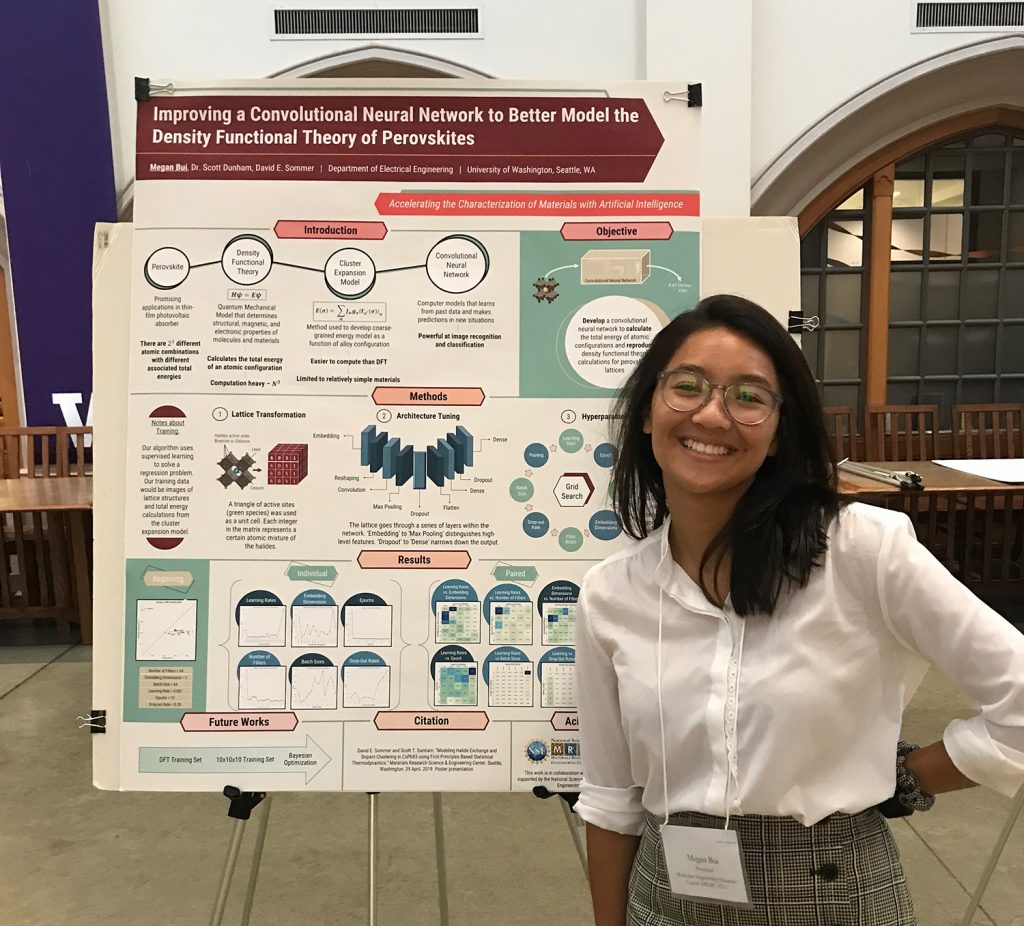 Megan presenting her research at the 2019 Summer STEM Research Poster Session.