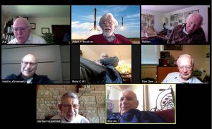 A Zoom screenshot showing several people in an online meeting