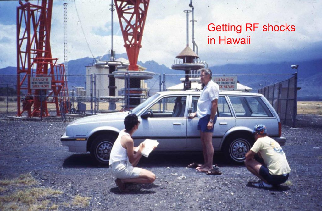 Chou and Guy's team getting RF shocks in Hawaii, 1982