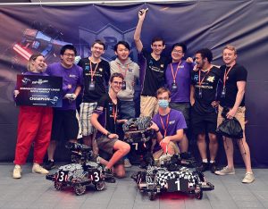 Photo of the ARUM team celebrating their win at the competition