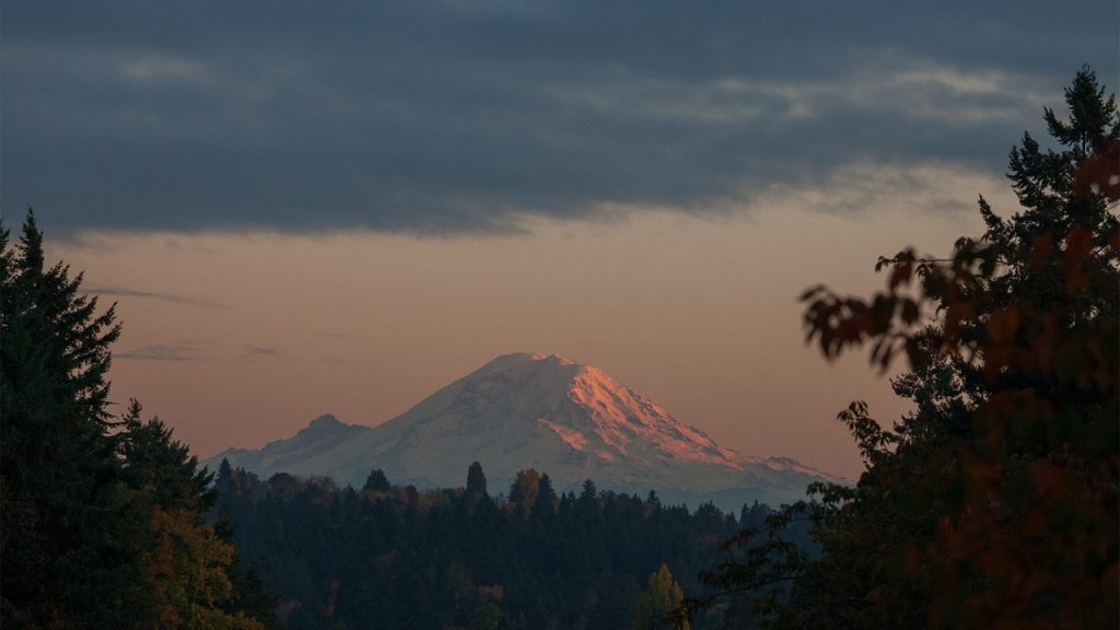 Mt. Rainier at dusk