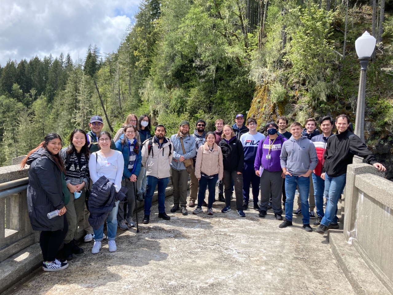 Professor Daniel Kirschen and ECE students pose for a group photo outside