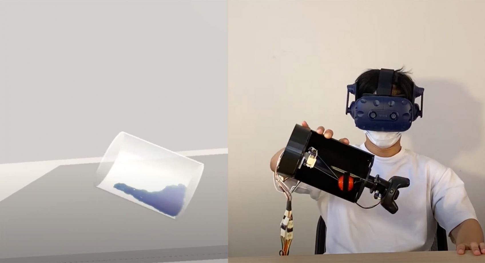 UW ECE alumnus Frank Liu leads development of device that enables users to experience liquids in virtual reality Banner