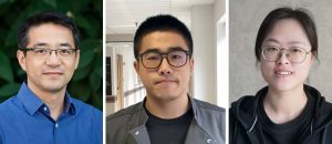 Headshots (from left to right) of Professor Mo Li, UW ECE postdoctoral scholar Bingzhao Li and UW ECE graduate student Qixuan Lin 
