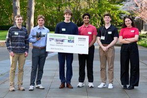 The Voltair team, posing with the big check received from winning the Buerk competition.