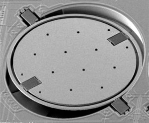 Grayscale image of a MEMS micro mirror