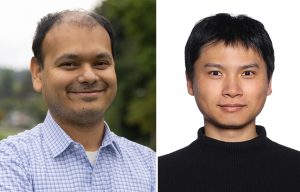 Headshots of UW ECE and Physics Professor Arka Majumdar (left) and UW ECE alumnus Rui Chen (right).