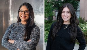 Headshots of UW ECE graduate student Khushbu Patel (left) and undergraduate Kathryn Fehme (right).